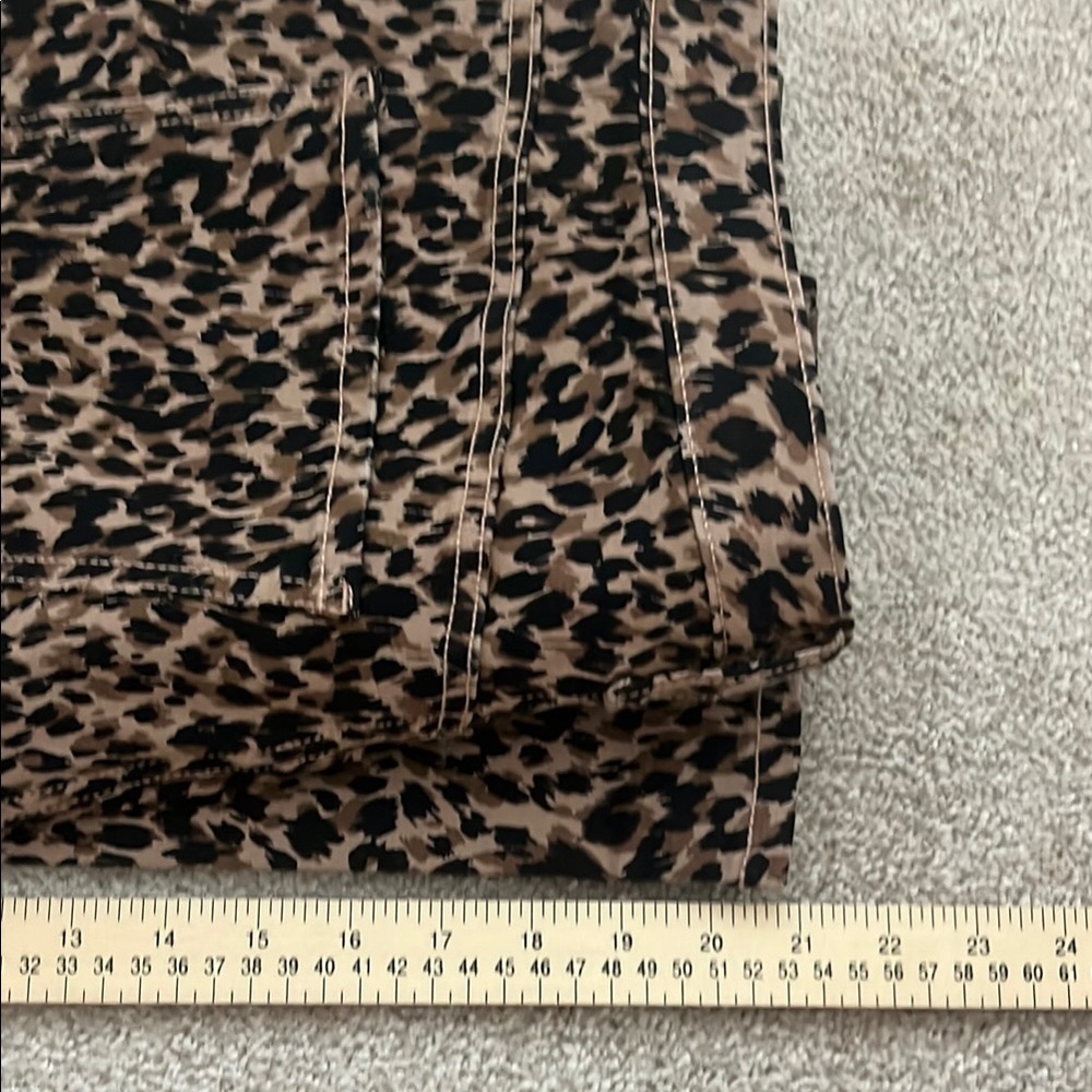 Terra & Sky Animal Print Black Brown Tan Straight Leg Stretch Pants 14W - Picture 9 of 9